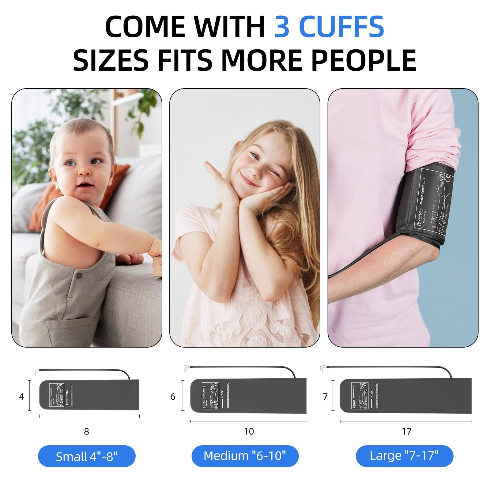 The Best Inks Pediatric Cuff Machine For Home Use 3 Size Cuffs Small 4 ...