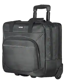 VEVOR - Rolling Laptop Bag, Fits Up to 15.6 Inch Laptop, Wheeled Briefcase, Roller Computer Tote Bag - Black