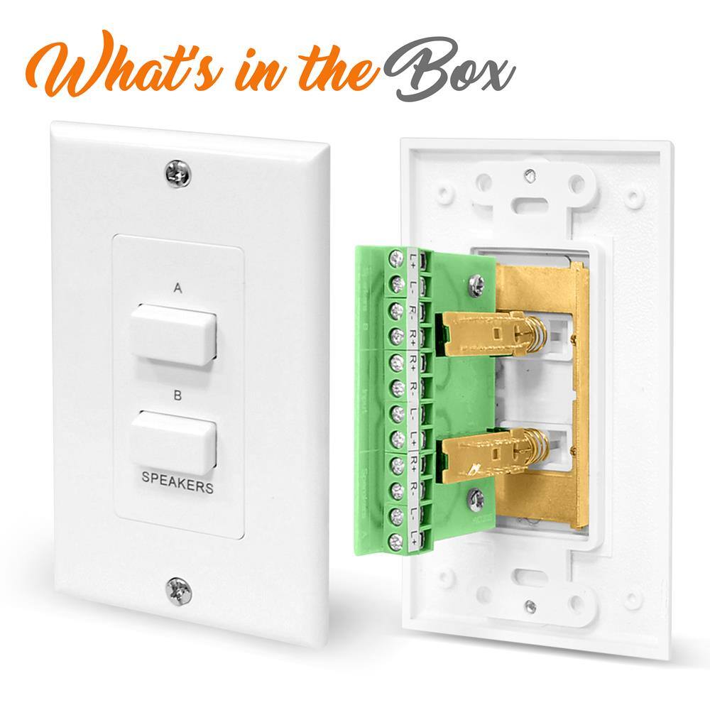 What's in the Box

A  
B  
SPEAKERS