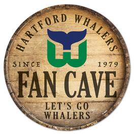 WinCraft - Hartford Whalers 14" Fan Cave Circular Wood Sign - Multicolor