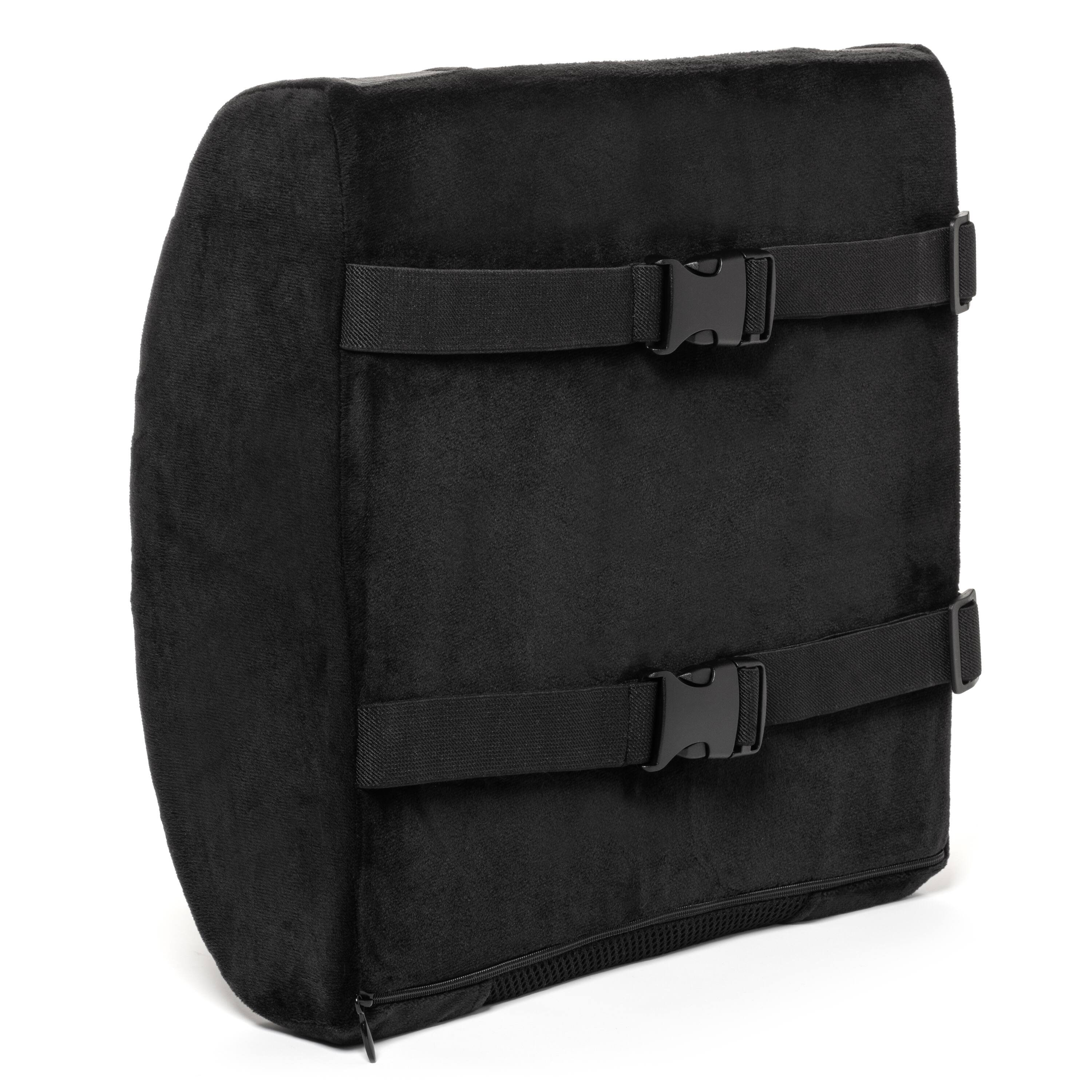 Angle. Platinum-Level Comfortable - Platinum-Level Comfortable Ergonomic Memory Foam Lumbar & Seat Cushion Back,Tailbone Pain Relief - Black.