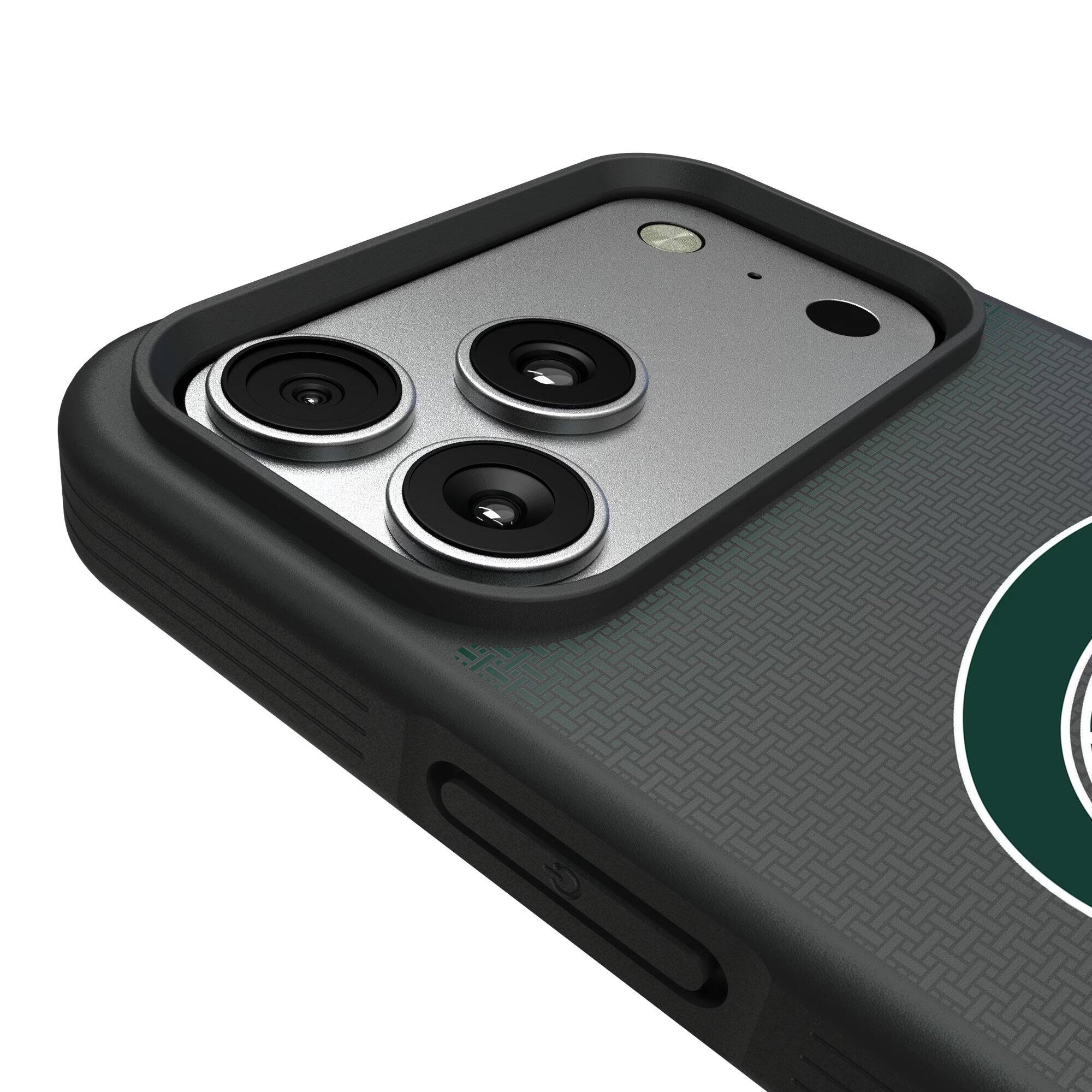Alt View 2. Keyscaper - Michigan State Spartans Bump Case with 8.2ft Drop Protection - 16 Pro - Black.