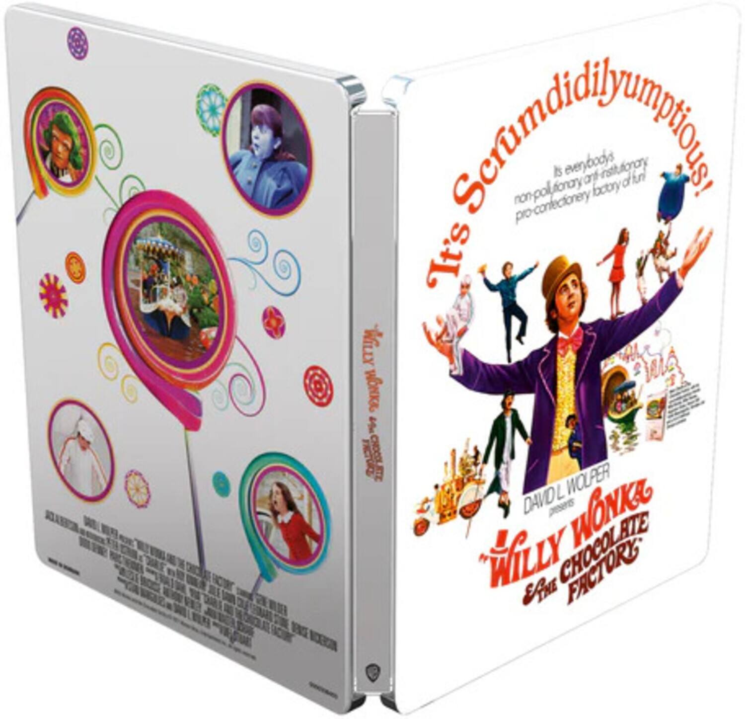 Alt View 1. Willy Wonka & the Chocolate Factory (Steelbook)   - 4K Blu-Ray.