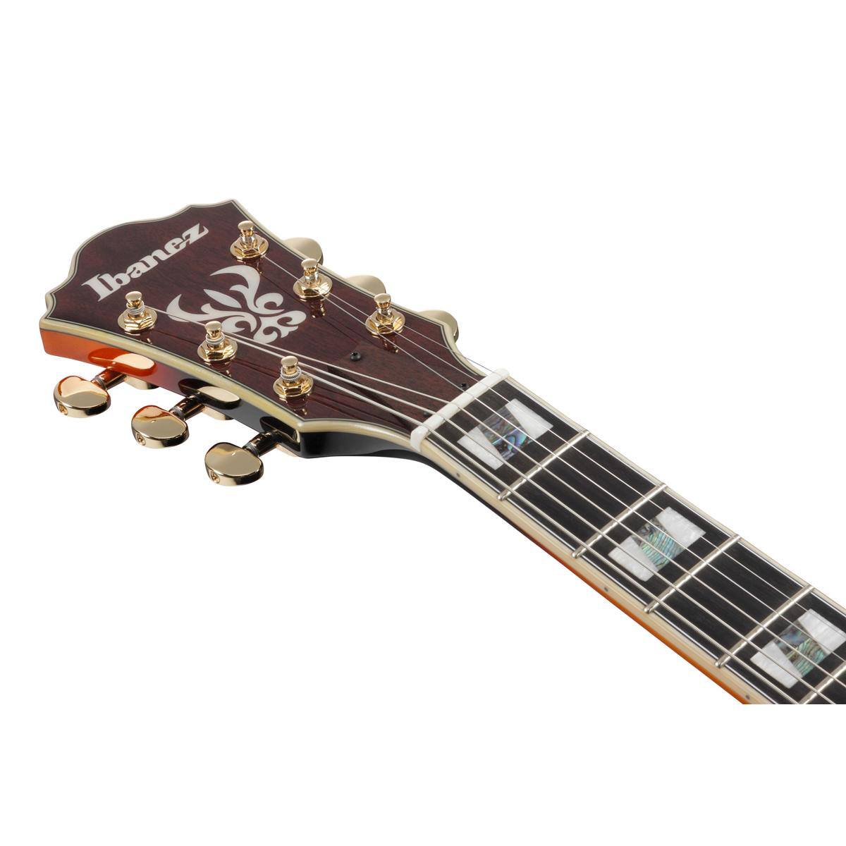 Alt View 7. Ibanez - Ibanez Artstar Series AS113 Hollow-Body Electric Guitar, Brown Sunburst.