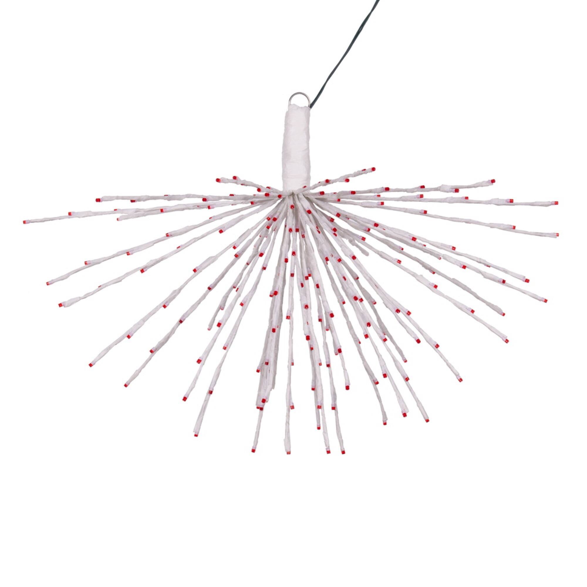 Front. Vickerman - Vickerman 240Lt x 32" White Starburst Red 5mm LED Lights..
