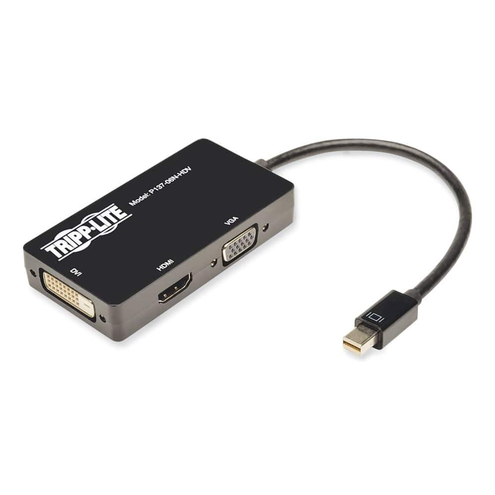 Tripp Lite - P137-06N-HDV 6 in. Keyspan Mini DisplayPort to VGA/DVI/HDMI All-in-One Adapter/Converter - false