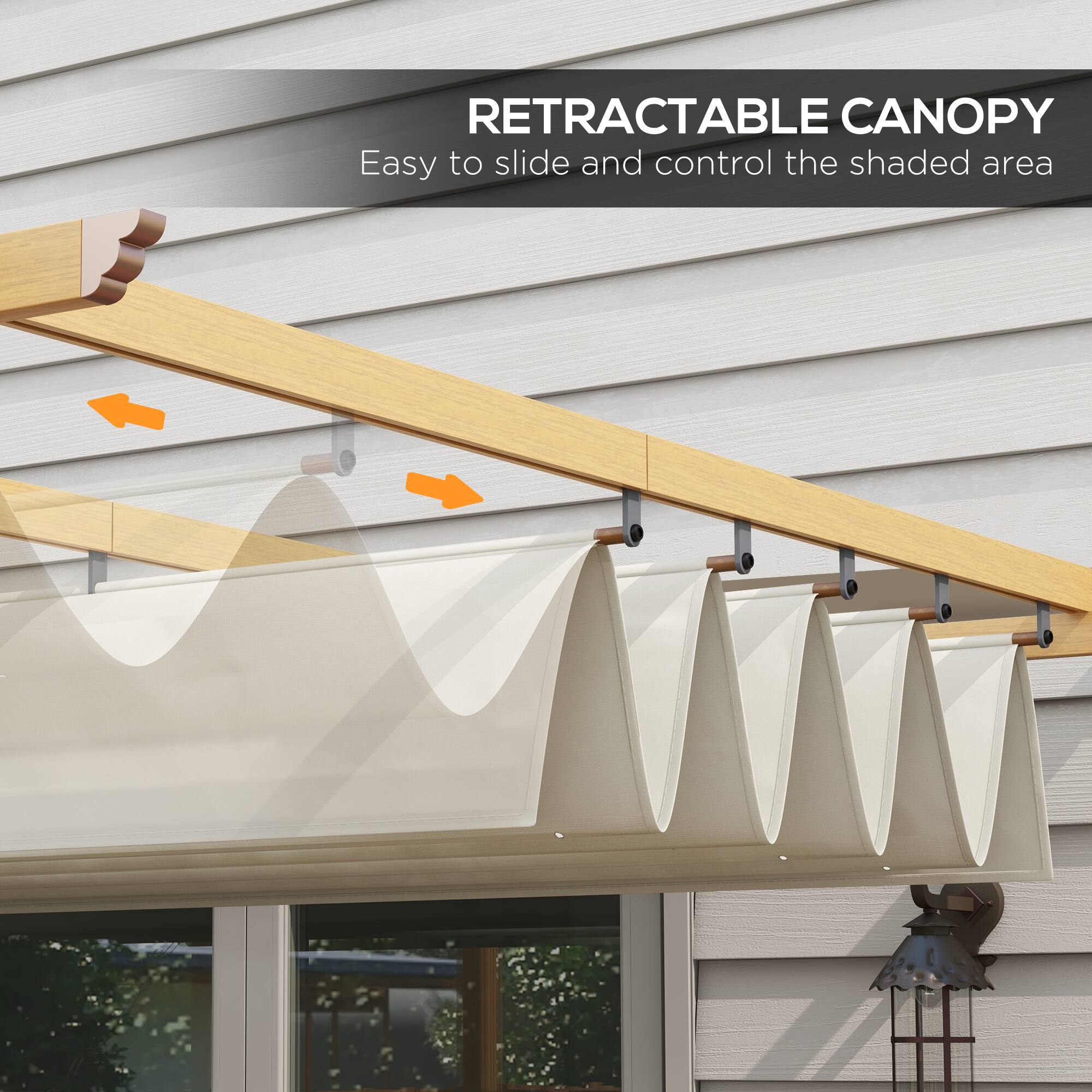RETRACTABLE CANOPY
Easy to slide and control the shaded area