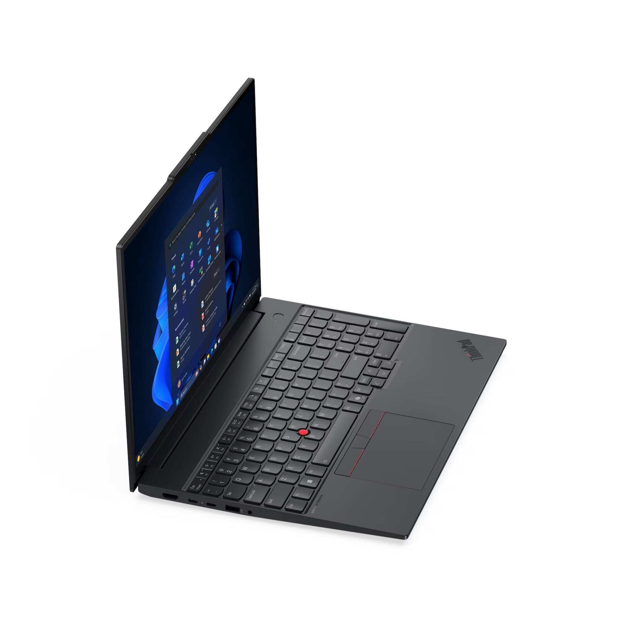 Left. Lenovo - Lenovo - ThinkPad E16 Gen 3 AI PC 16" Laptop - AMD Ryzen 5 with 16GB Memory - 256GB SSD - Black.