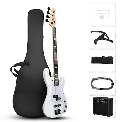 Front. Winado - 46 " KP Bass Electric Guitar Basswood for Student With Bag & 20W Speaker.