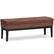 Front. Simpli Home - Carlson Ottoman Bench - Distressed Saddle Brown.