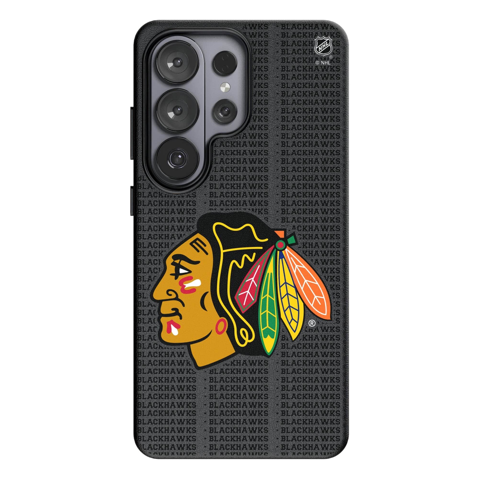 Keyscaper - NHL - Chicago Blackhawks Text Backdrop Galaxy Magnetic Bump Case - S25 Plus - Black price history on PriceWatchPro