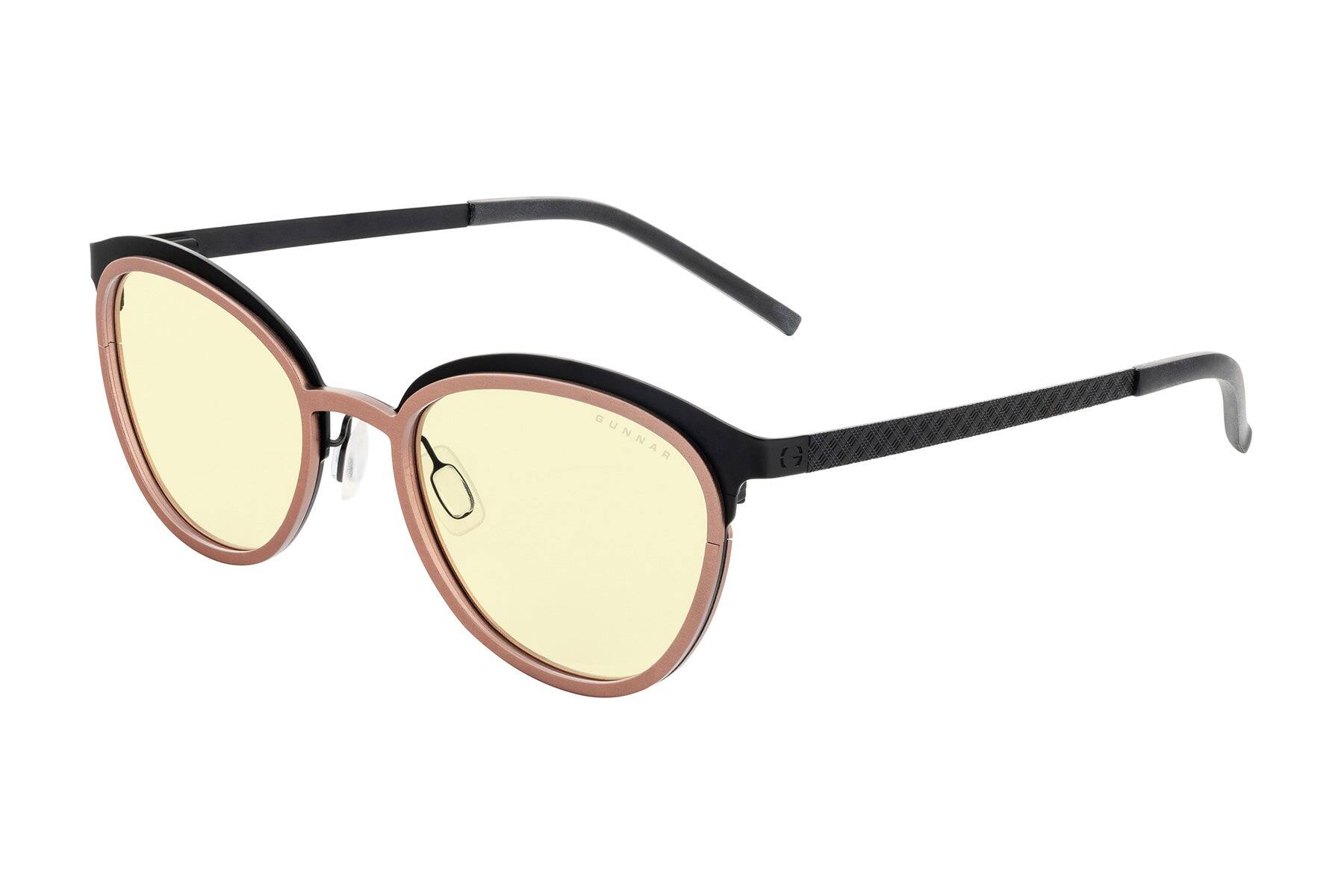 Back. GUNNAR - GUNNAR Computer Glasses  -  Palomar, Onyx Blush, Amber Lens - Blue Light Blocking, Relieve Dry Eye, Anti Glare - Onyx/Blush.