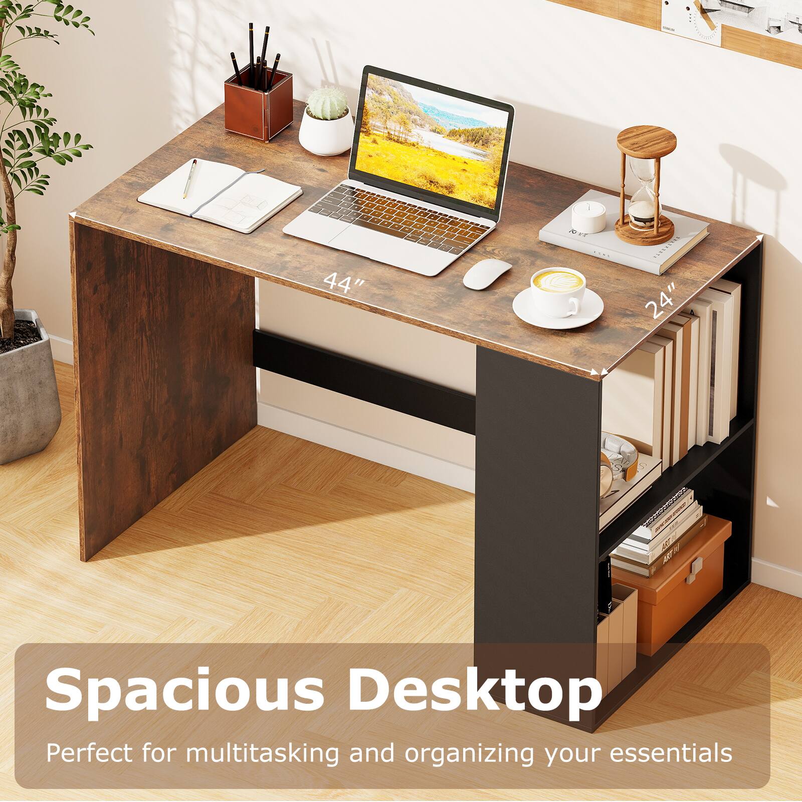 44" N 0 PXER0S 24"  
A Spacious Desktop  
Perfect for multitasking and organizing your essentials