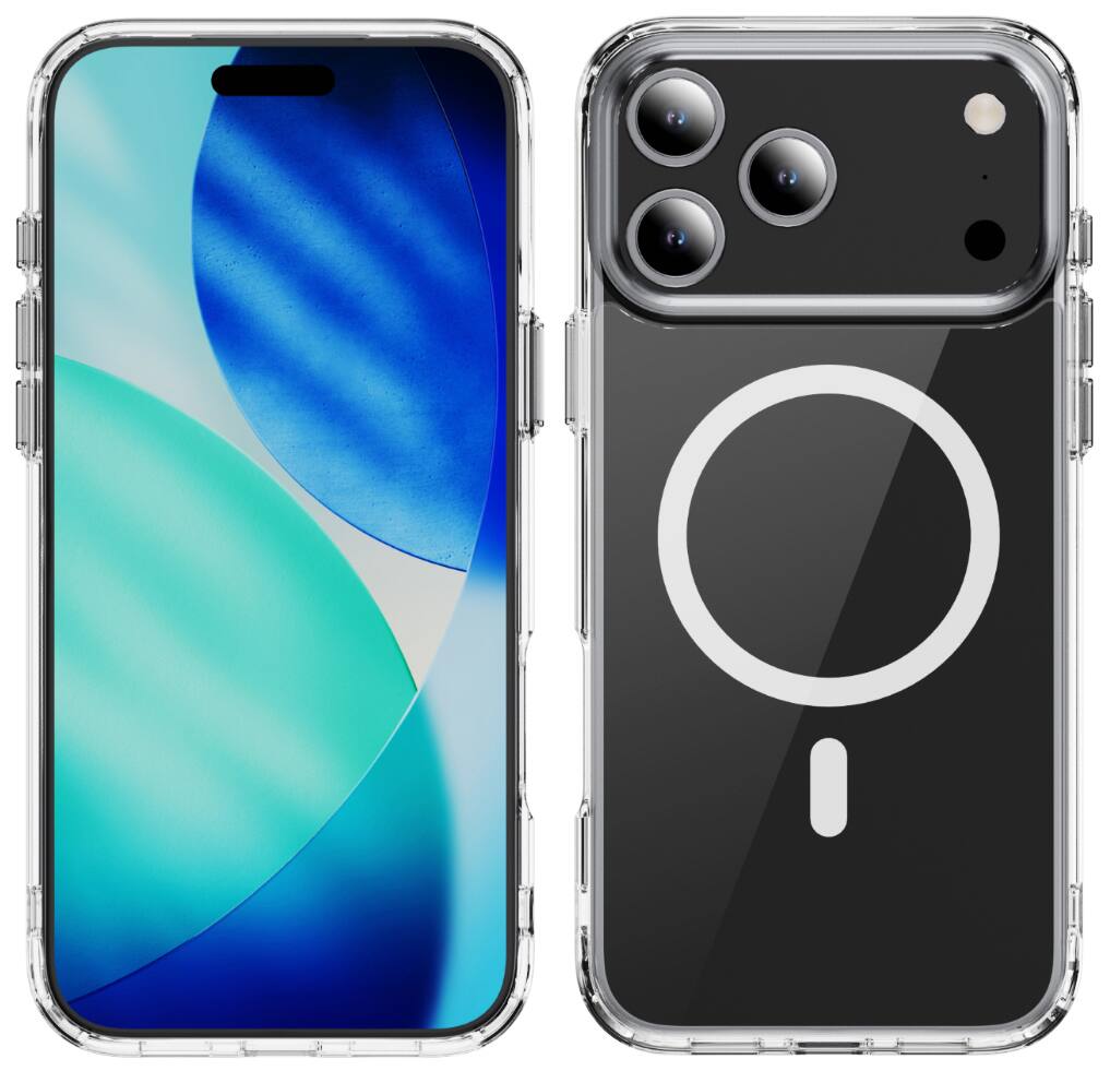 Alt View 2. Nakedcellphone - Clear Case for iPhone 17 Pro Phone - Compatible with MagSafe - Clear.