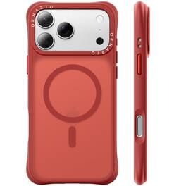 Ornarto - Magnetic for iPhone 17 Pro Case 6.3", Compatible with MagSafe | Slim Translucent Matte Cover - Red