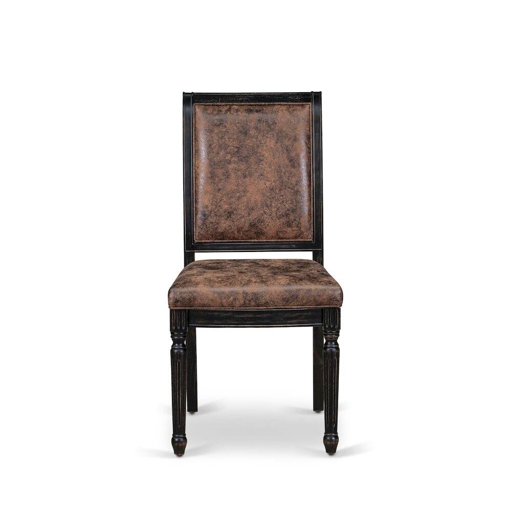 Alt View 2. East West Furniture - Mid Century Dining Room Chairs Set of 2 - Brown.