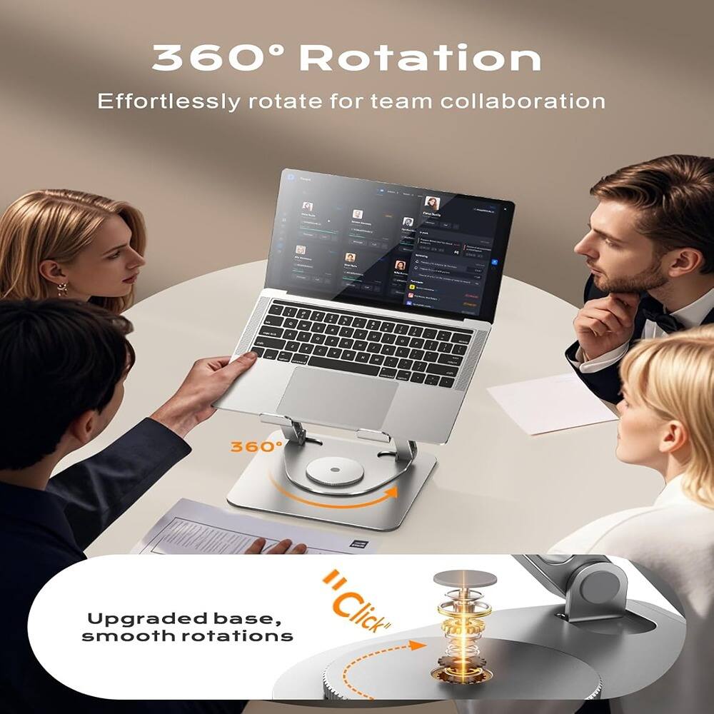 360° Rotation  
Effortlessly rotate for team collaboration  

Upgraded base, smooth rotations