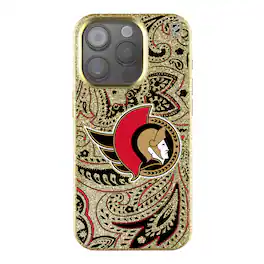 Keyscaper - NHL - Ottawa Senators Paisley Bling iPhone Case - 15 - Gold