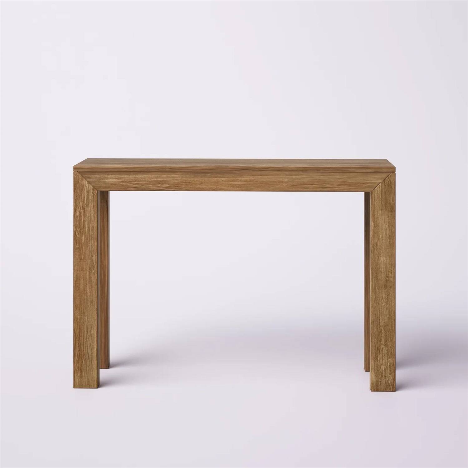 Alt View 1. Hivvago - Solid Wood Modern Accent Console Table / Sofa Table in Medium Brown Pecan Finish - brown.