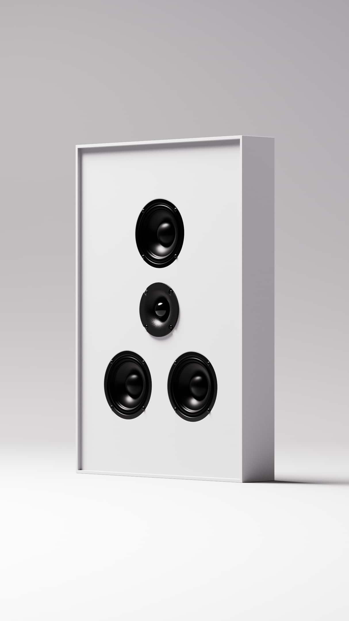 Gallo Acoustics - Profile4 3-Way 120W Slim On-Wall Speaker – Single - White