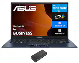 ASUS - Vivobook 14 Laptop 14.0 FHD (Intel i5-1334U, 16GB DDR4, 512GB PCIe SSD, Intel Iris Xe, Win 11 Pro) - Quiet Blue
