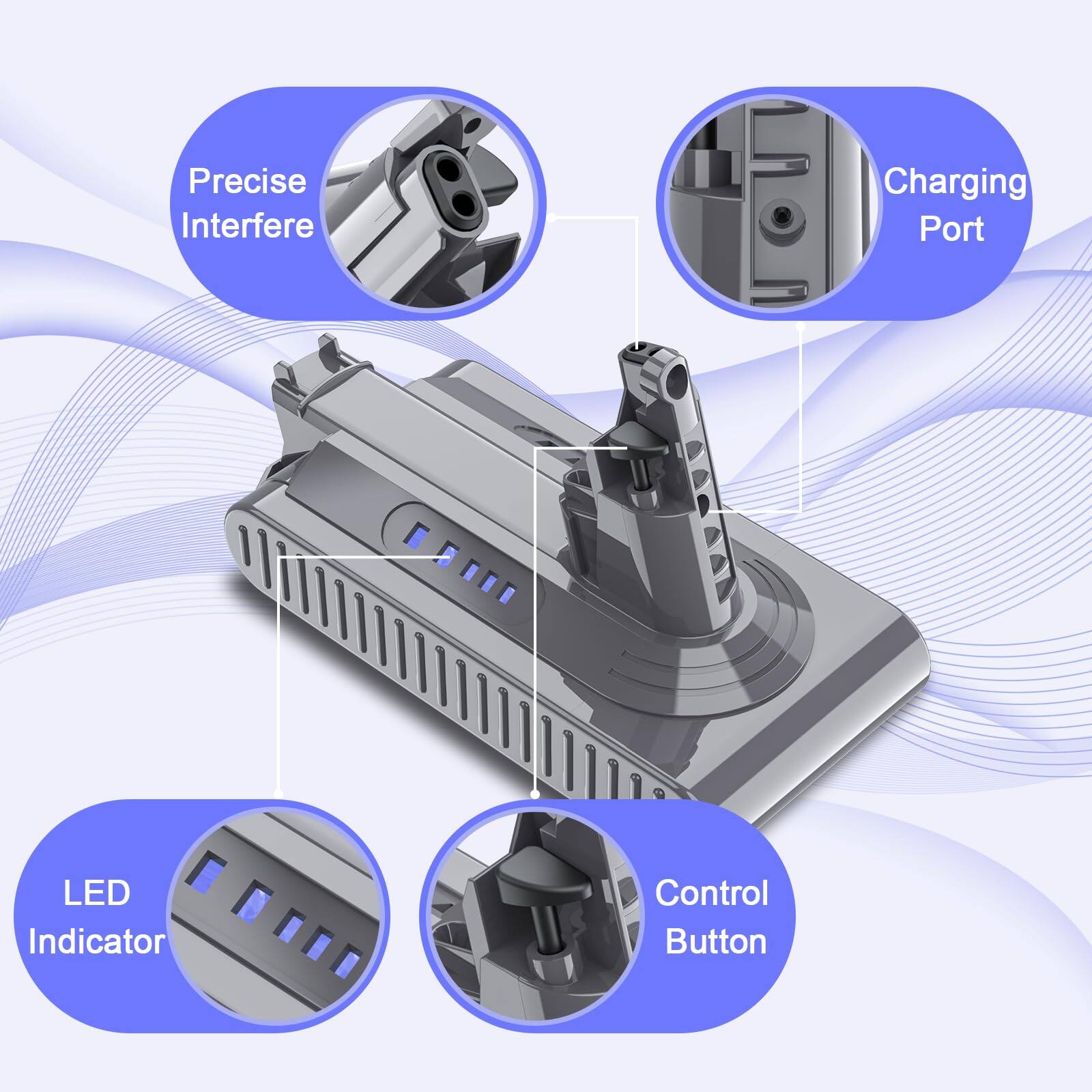 Precise Interference Charging Port LED Indicator Control Button