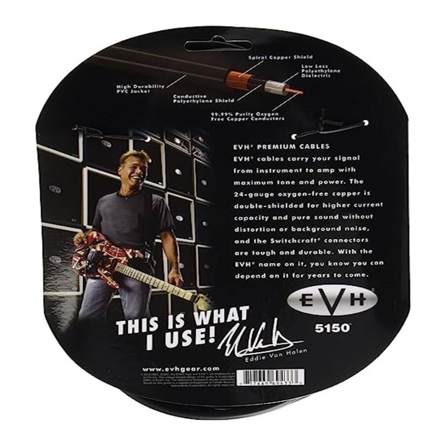 EVH Premium 14 Feet Instrument Cable with Two Straight End Switchcraft ...