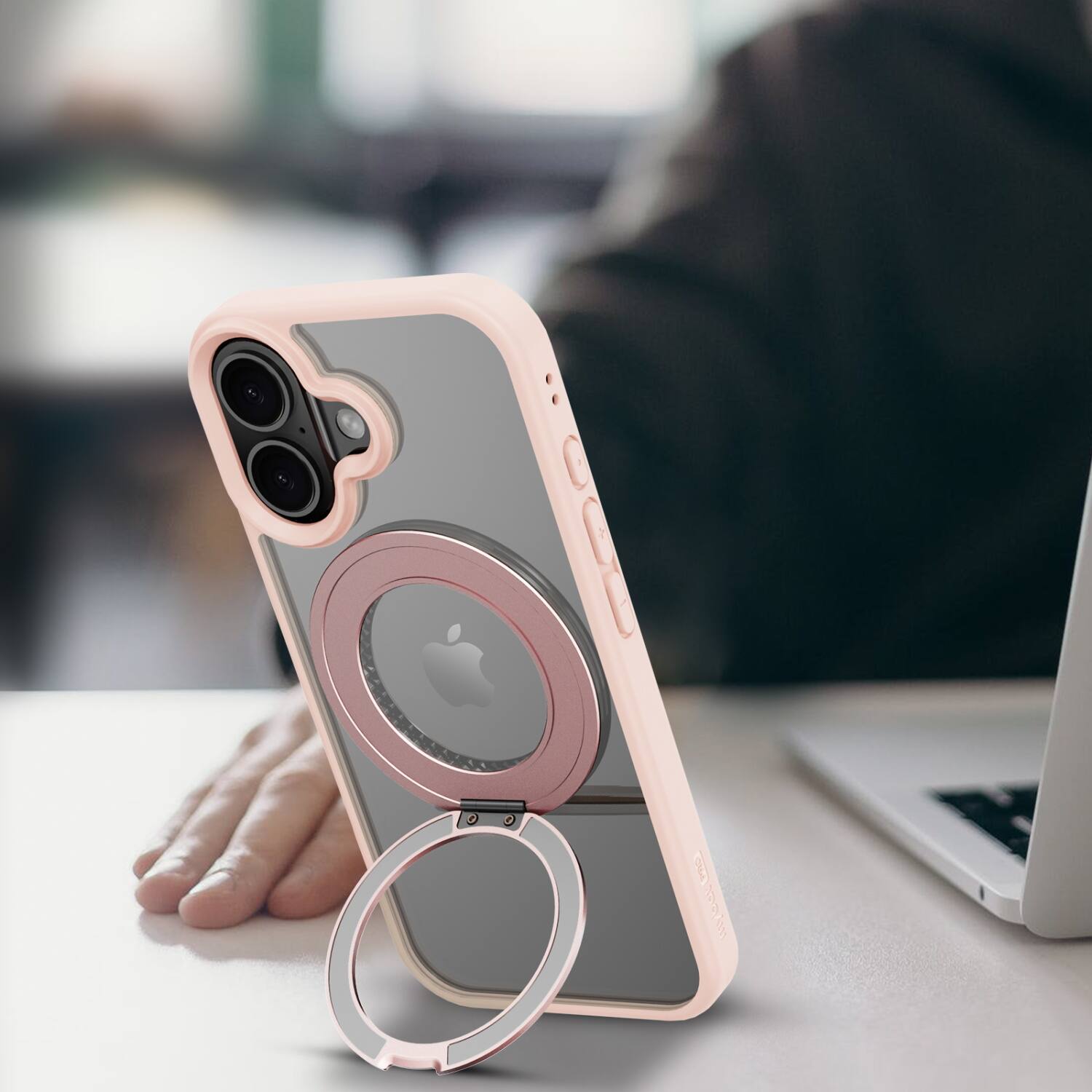 Alt View 4. Mybat Pro - MyBat Pro Lure Series 360° Ring Stand MagSafe Case for Apple iPhone 17 - Pink - Pink.