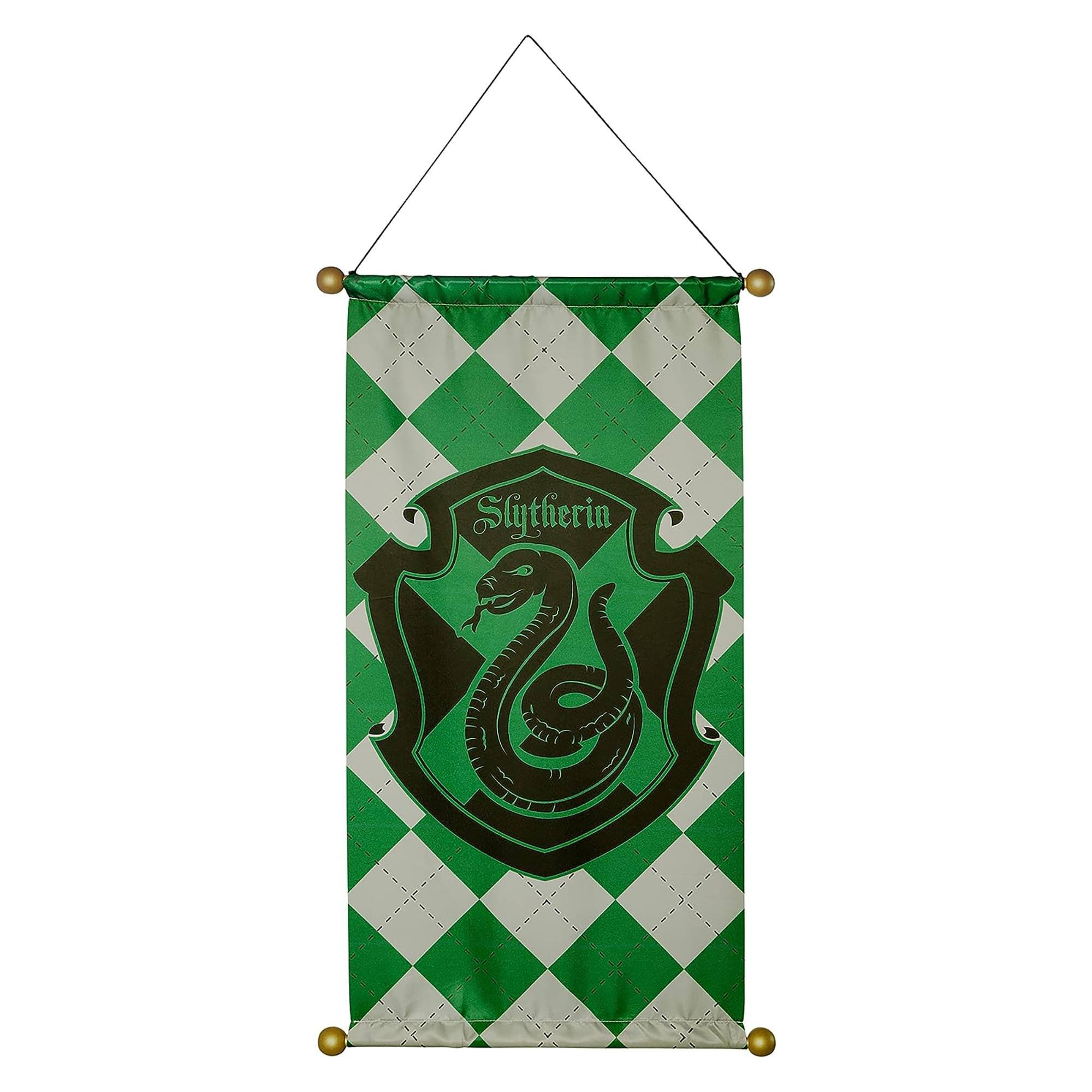 Front. Rubies - HP Slytherin House Banner 30"x18 - Green.