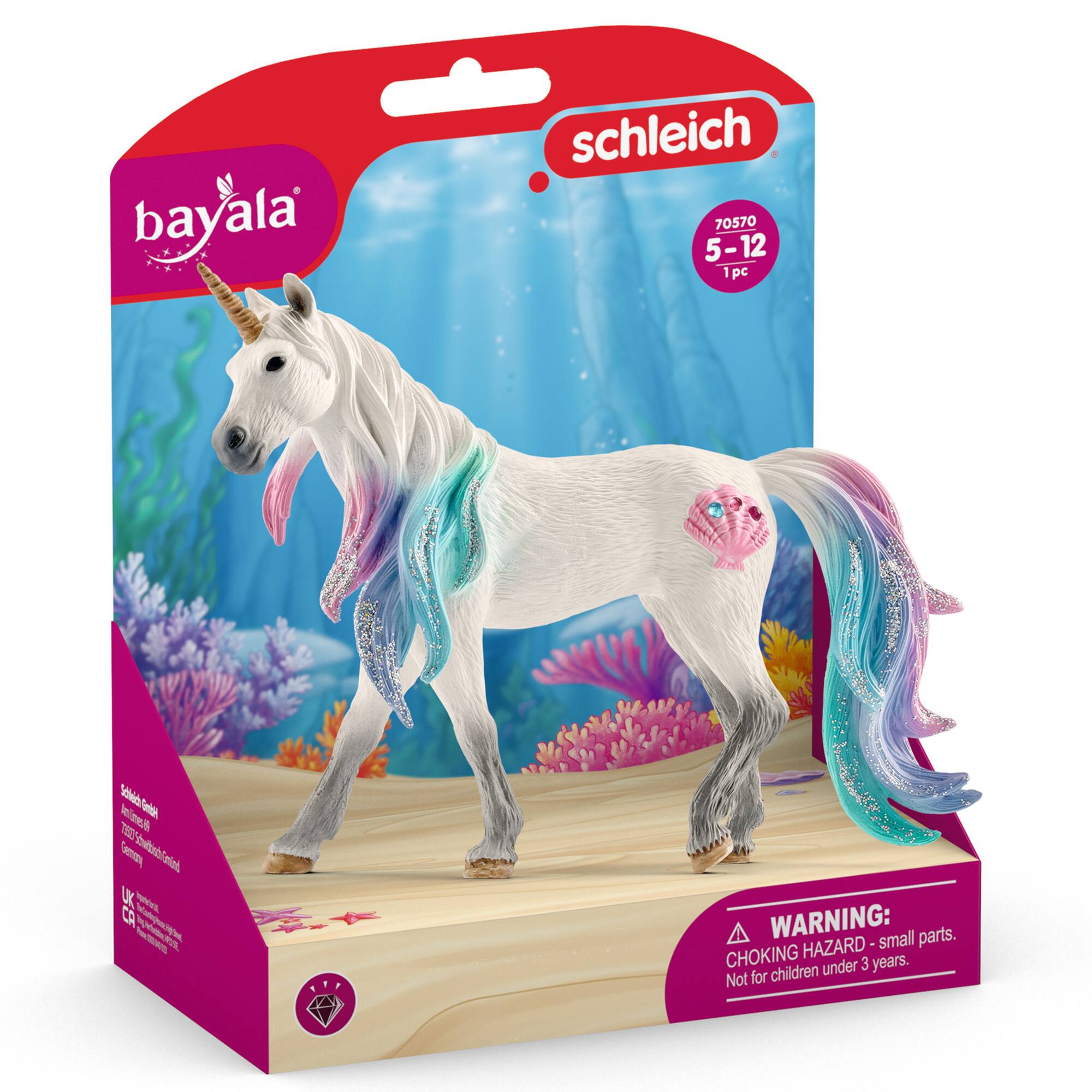 Bayala Schleich E 70570 5-12 5 1pc 1 Schb tel tw Tte T  Semay taitrb Jaire UK S CA C es - - WARNING: small parts. CHOKING HAZARD under 3 years. Not for children.