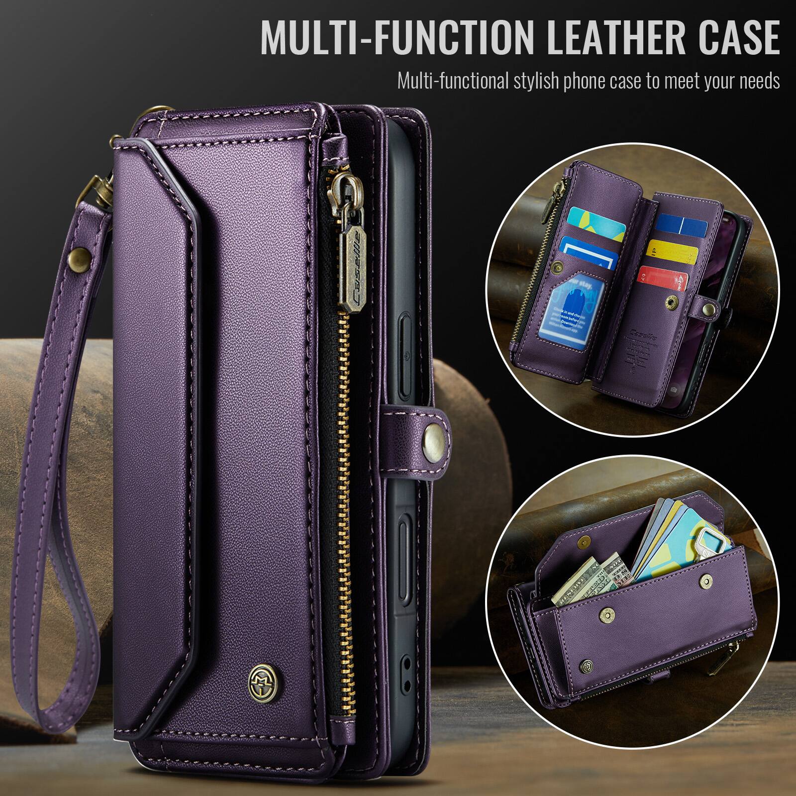 MULTI-FUNCTION LEATHER CASE  
Multi-functional stylish phone case to meet your needs