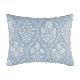 Greenland Home Fashions - Serena 100% Woven Polyester Jacquard Two Tone Standard Sham - Sky Blue