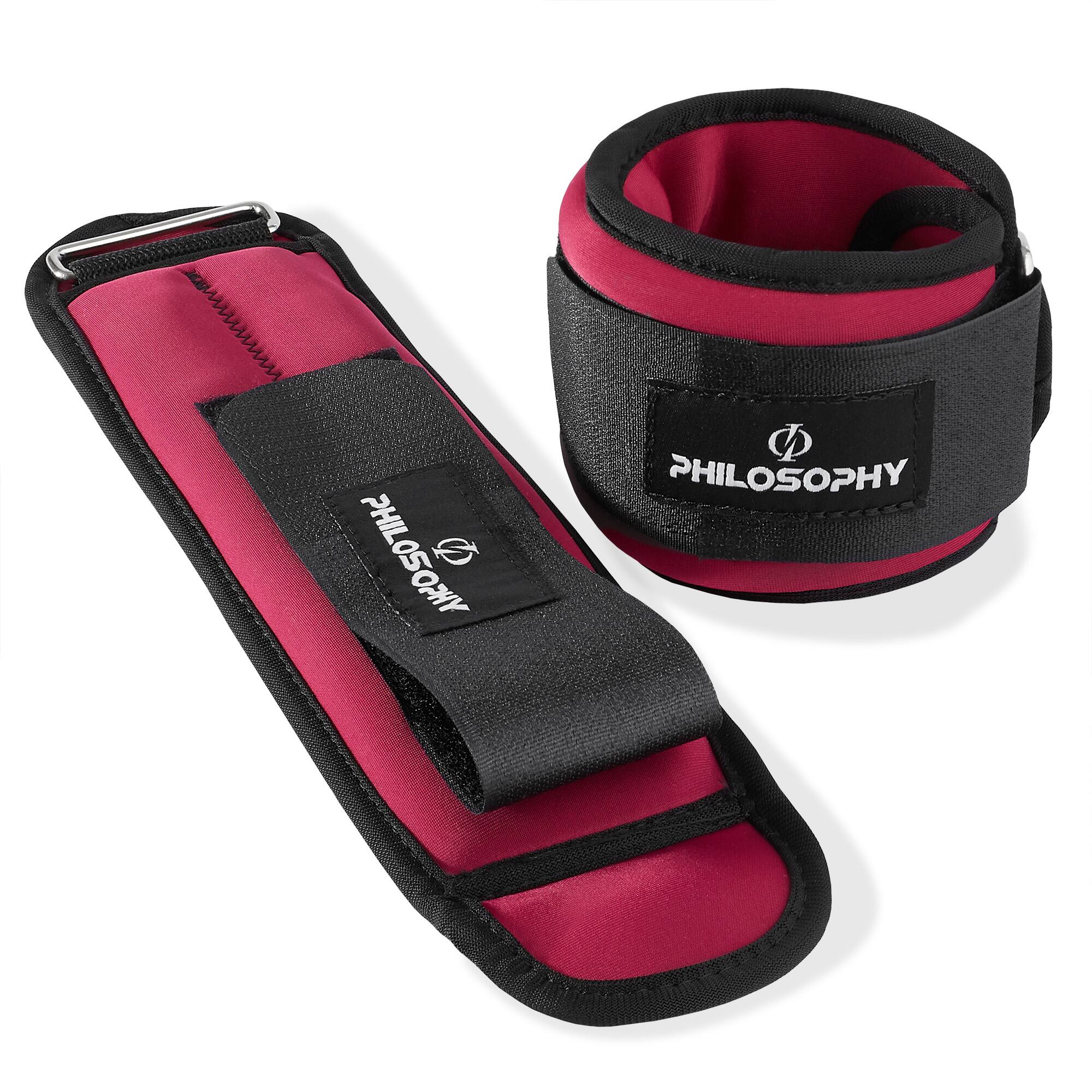 Philosophy Gym - Ankle/Wrist Weights Set for Training and Fitness - Pink