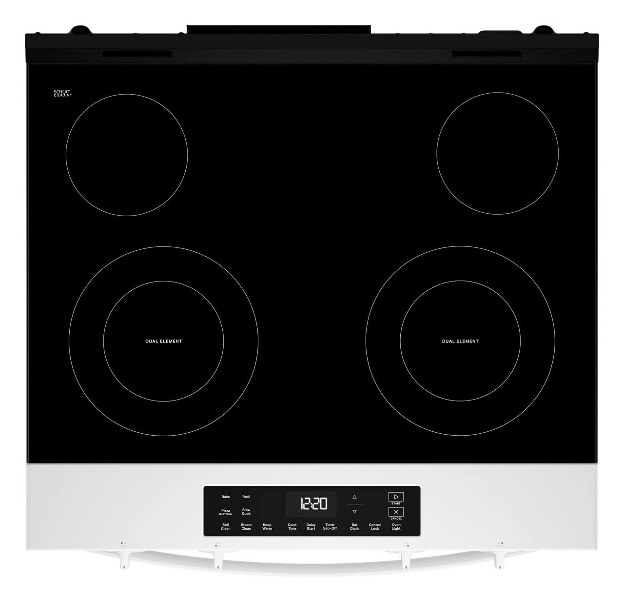 Alt View 3. Whirlpool - 5.3 Cu. Ft. Slide-In Electric Range with No Preheat and Slow Cook Modes - White.