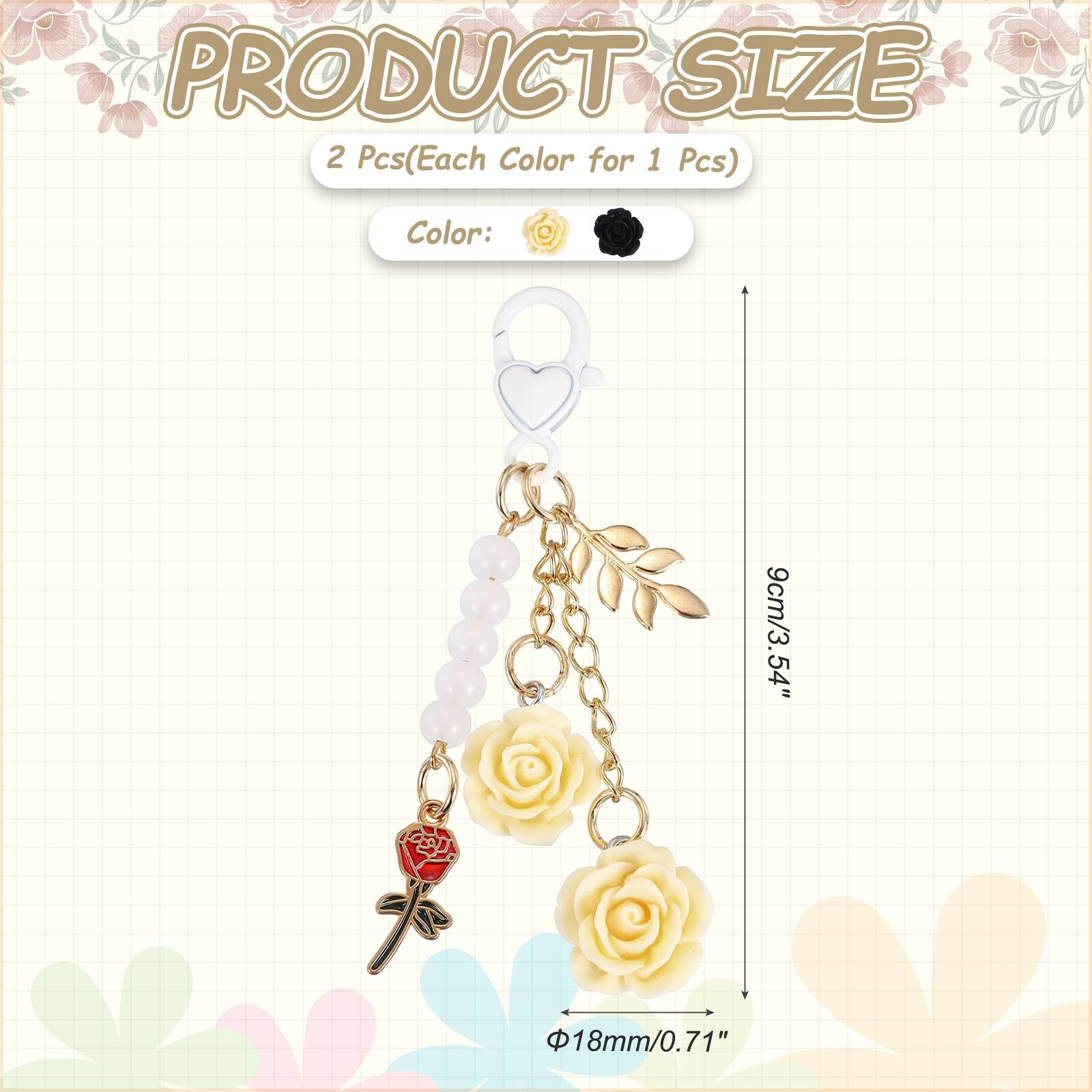 PRODUCT SIZE  
2 Pcs (Each Color for 1 Pcs)  
Color:  
9cm/3.54"  
18mm/0.71"