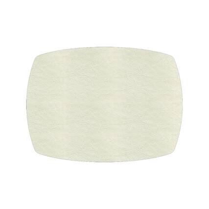 Front. Frieling - Davanti by Mattola Placemats Set of 6, Rectangle Plus, 14 x 18 Inch Indoor Outdoor Table Placemats, Ecru - Ecru.