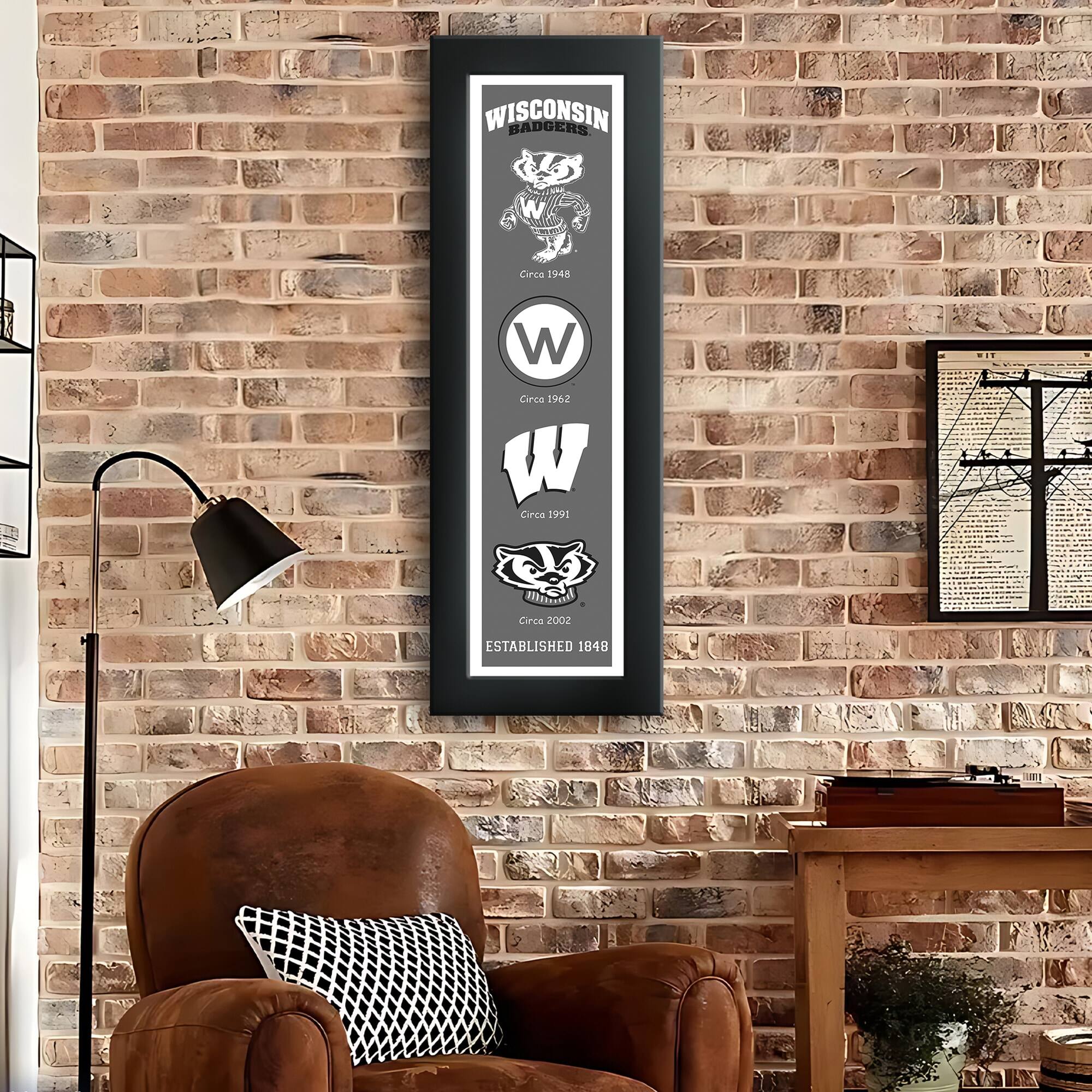 WISCONSIN BADGERS  
Circa 1948  
Circa 1962  
Circa 1991  
Circa 2002  
ESTABLISHED 1848