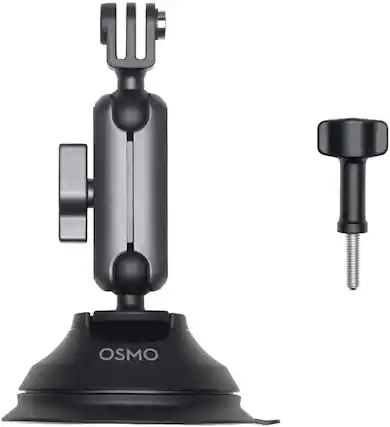 Front. DJI - Osmo Action Suction Cup Mount - Black.