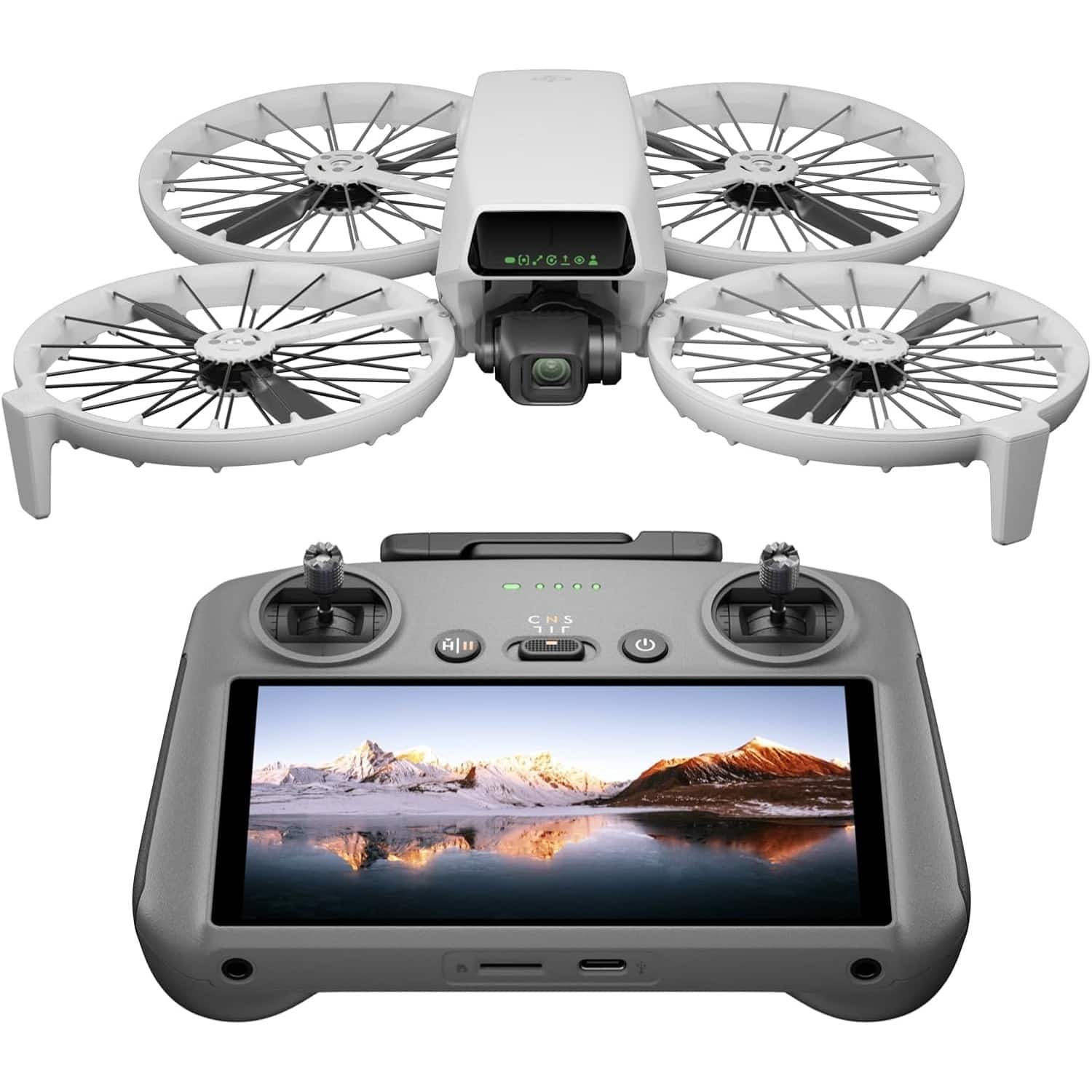 DJI - Flip Drone Quadcopter with RC 2 Screen Remote Controller, Follow Me Drone with 4K UHD Camera