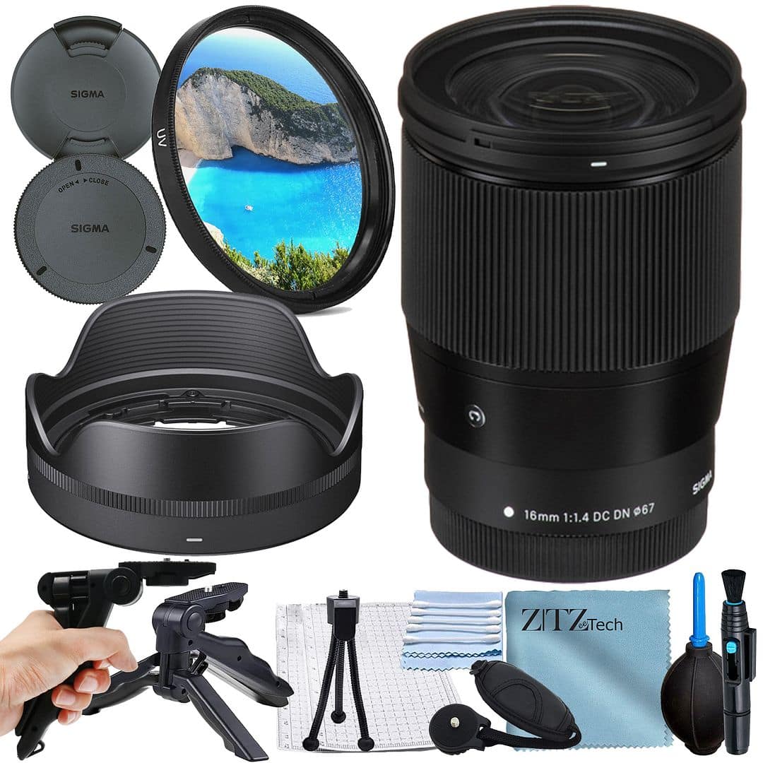 Sigma 16mm f/1.4 DC DN Contemporary Lens for Sony with Accessory