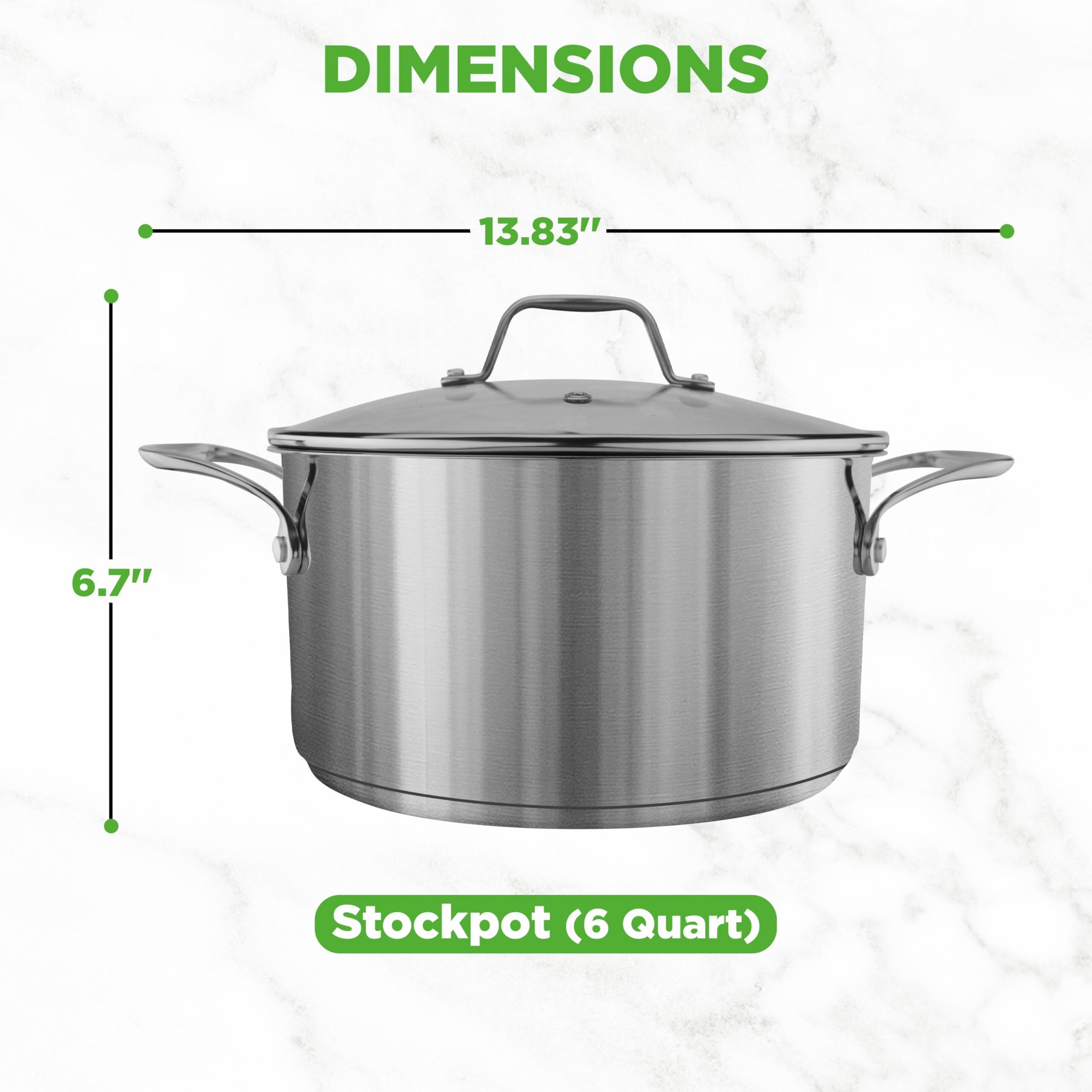 DIMENSIONS  
13.83" x 6.7"  
Stockpot (6 Quart)