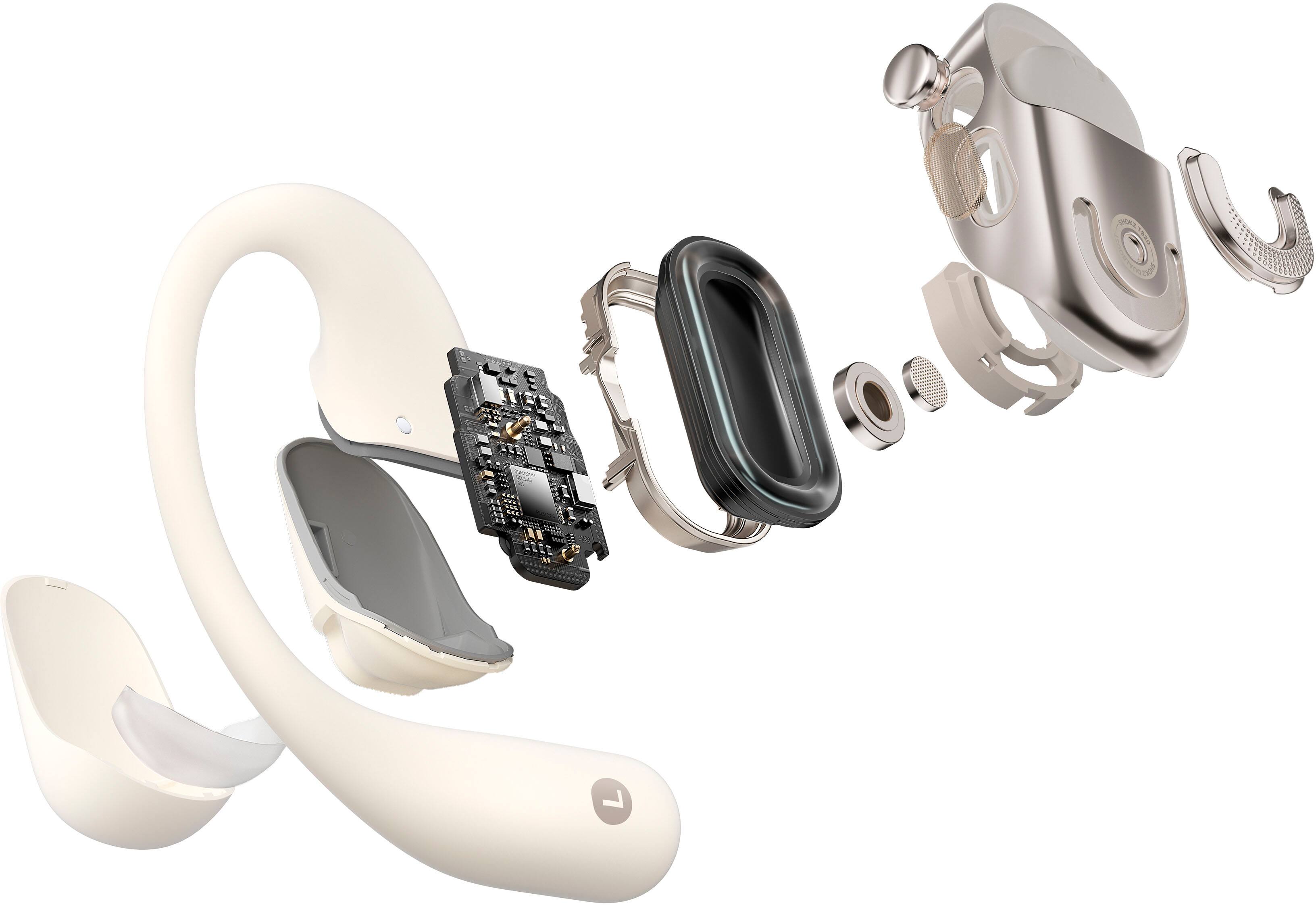 Alt View 12. Shokz - OpenFit 2 Open-Ear True Wireless Earbuds - Beige.