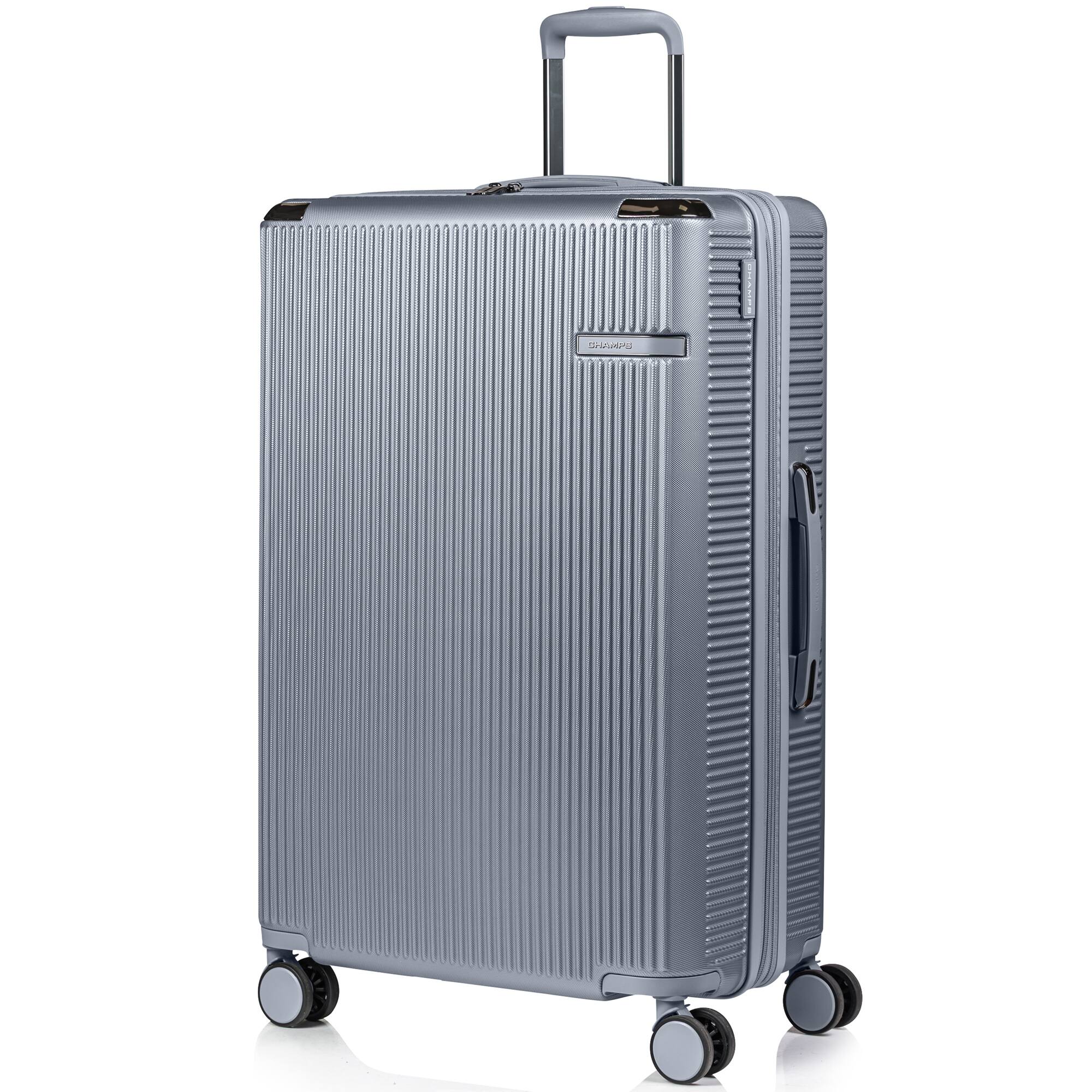 Angle. Champs - Legacy 3-Piece Luggage Set - Silver.