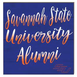 Jardine - Savannah State Tigers 10" x 10" Alumni Plaque - Blue