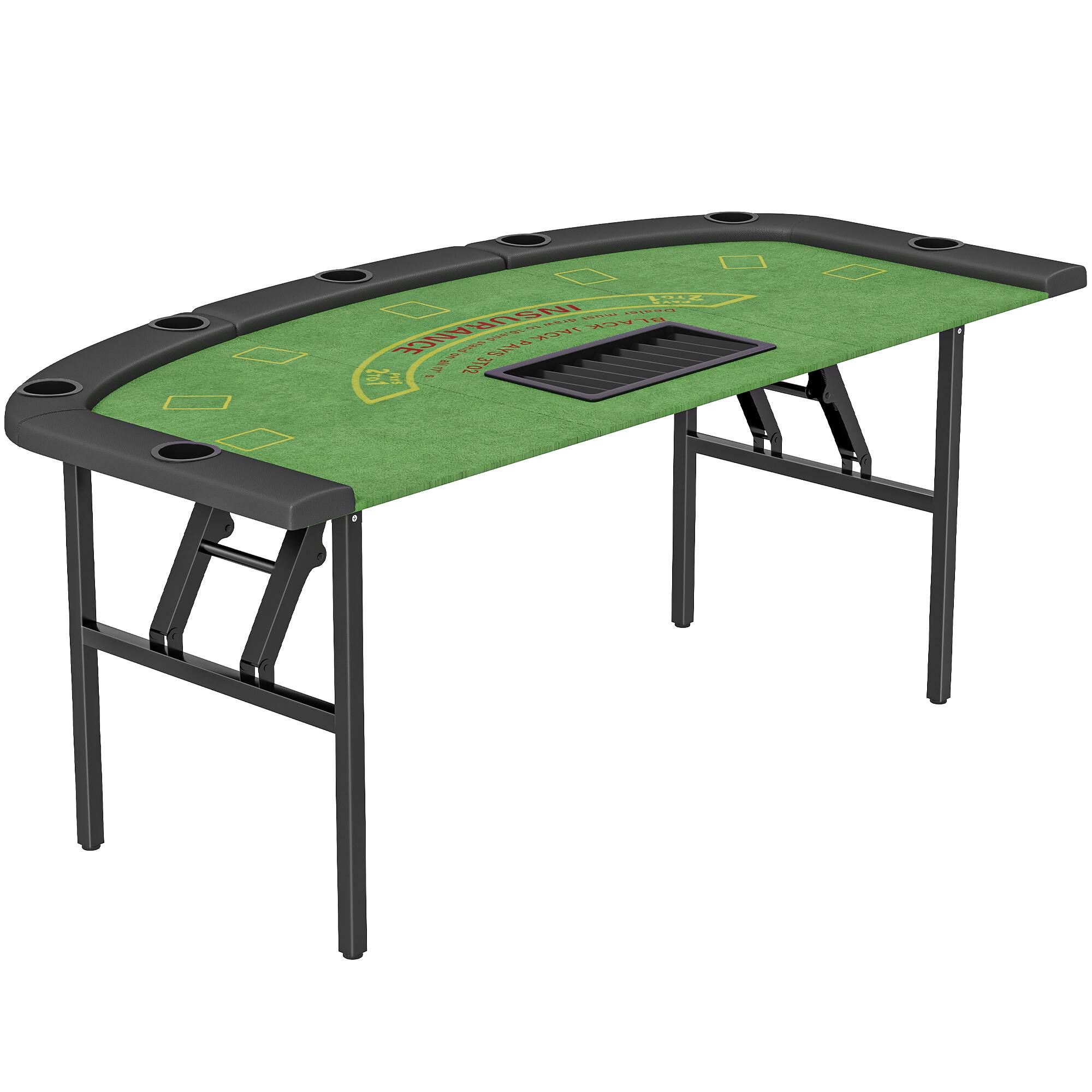 Soozier Poker Table Foldable, 72
