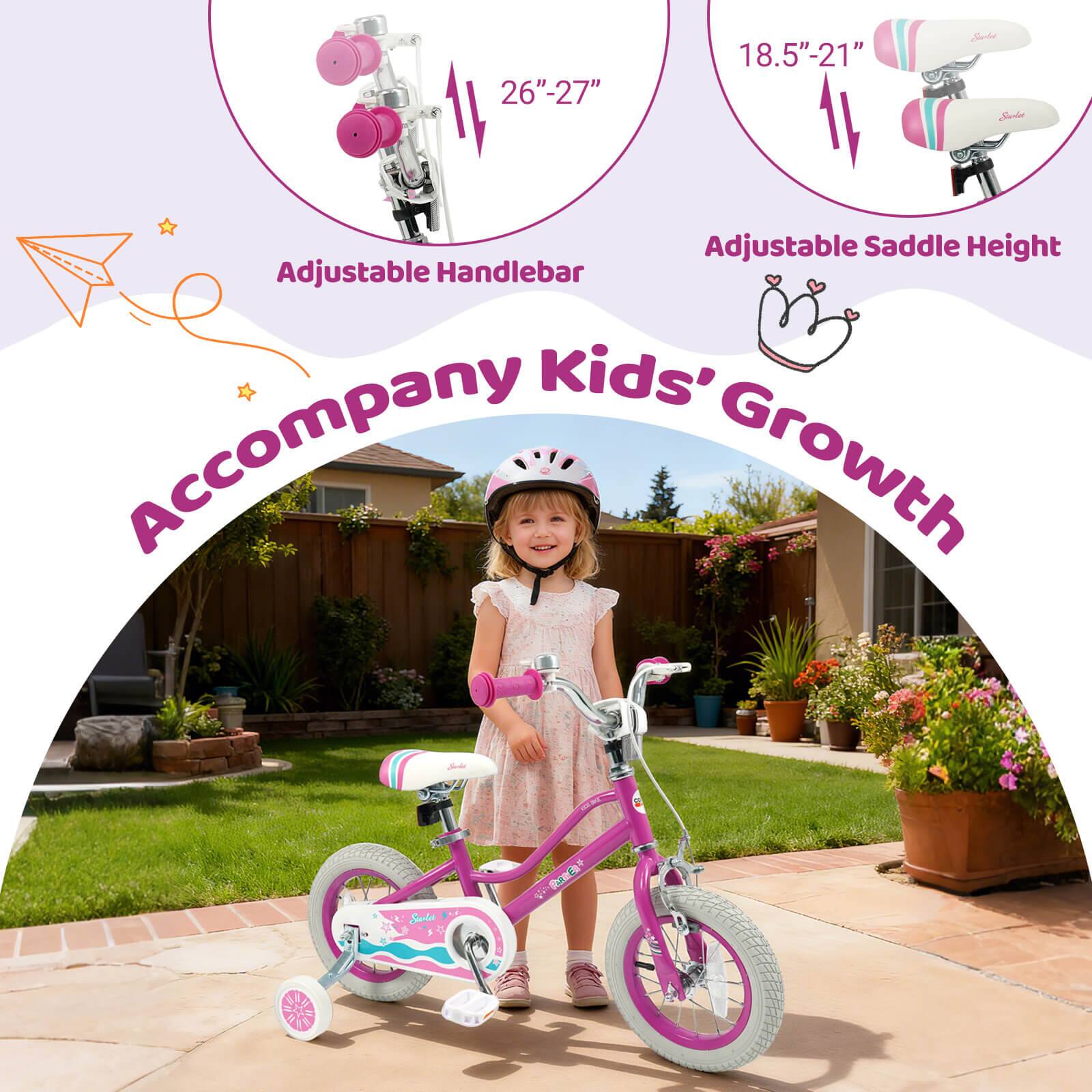 Adjustable Handlebar: 26"-27"  
Adjustable Saddle Height: 18.5"-21"  
Accompany Kids' Growth