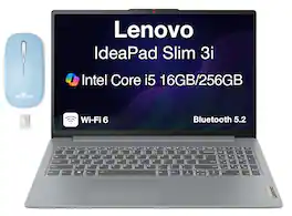 Lenovo - IdeaPad Slim 3i Laptop 15.6 FHD Display (i5-1335U, 16GB, 256GB SSD, Win 11 Home) w/Dockztorm Wireless Mouse - Arctic Grey