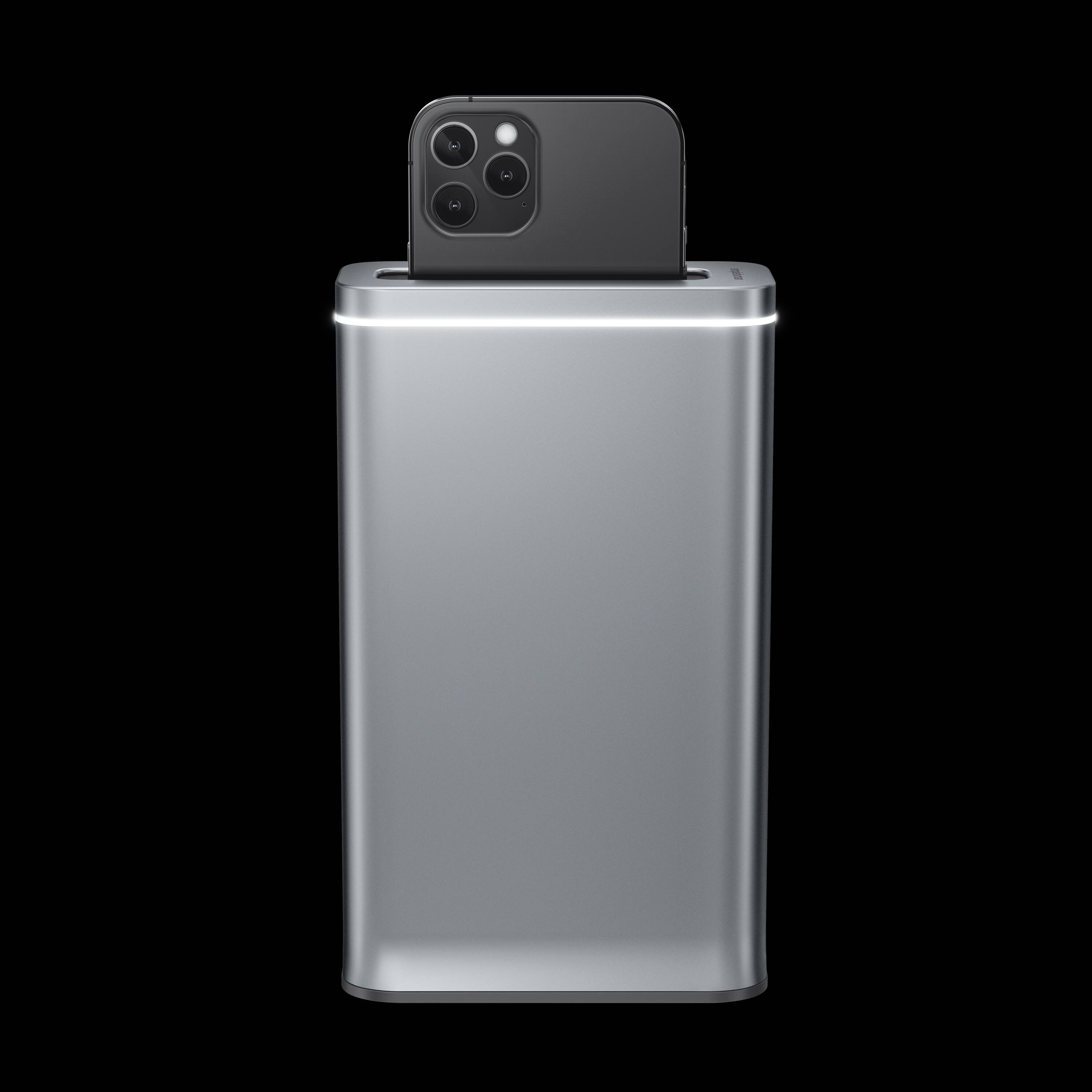Alt View 1. simplehuman - cleanstation, matte silver stainless steel - Matte Silver.