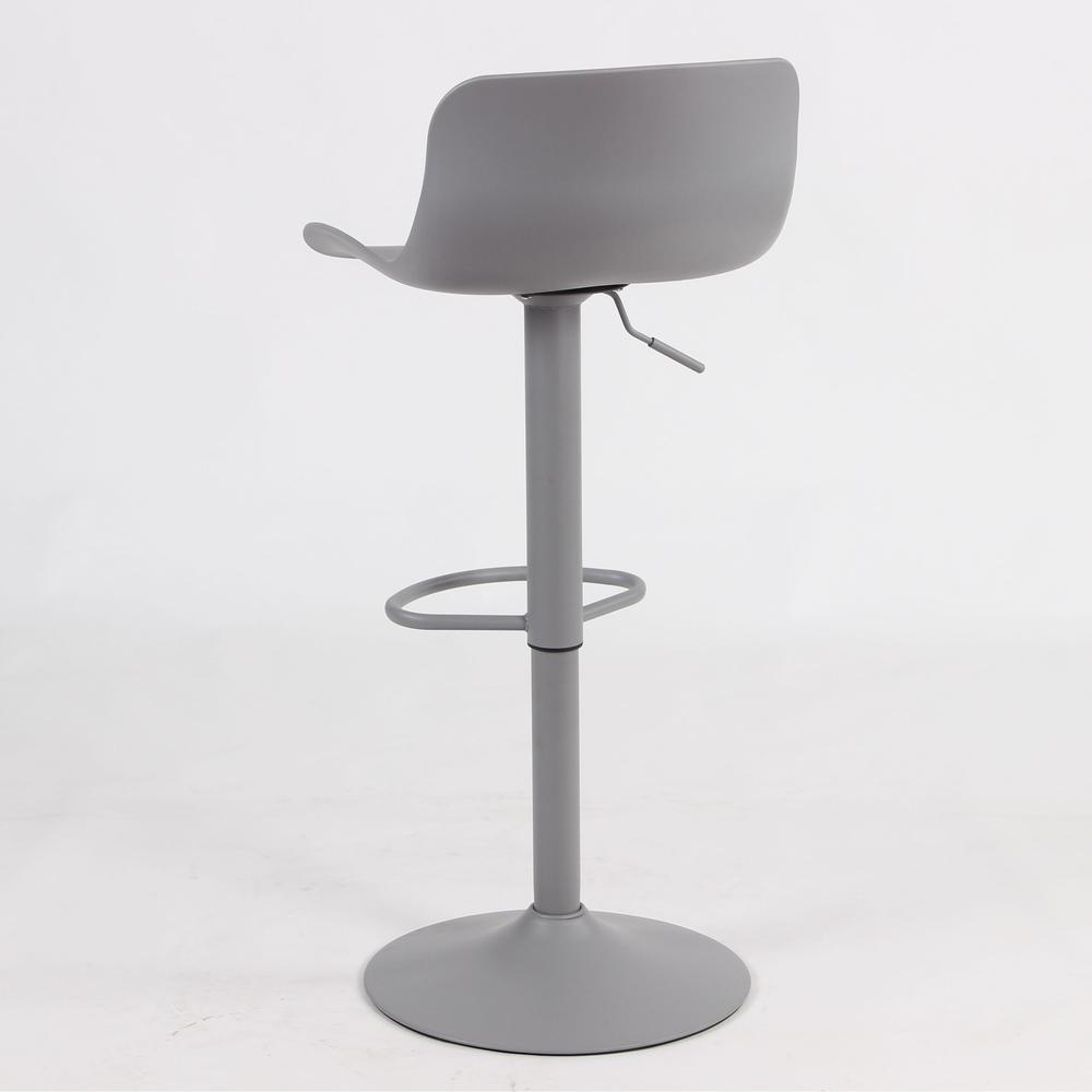 Alt View 1. AmeriHome - Adjustable Height Monochromatic Bar Stool Set - 2 Piece - Gray.