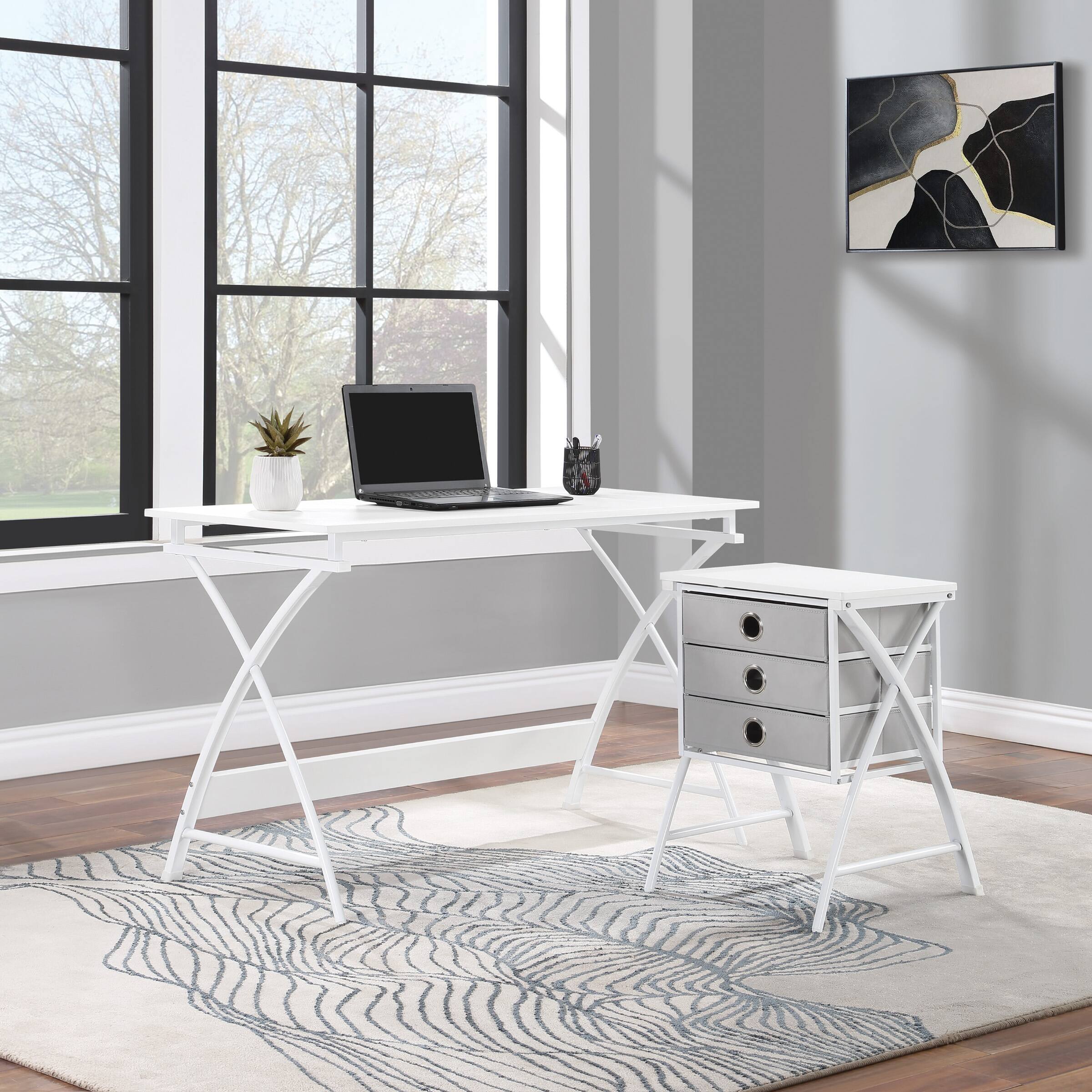 Alt View 15. OSP Home Furnishings - Olympic 48" Desk - White.
